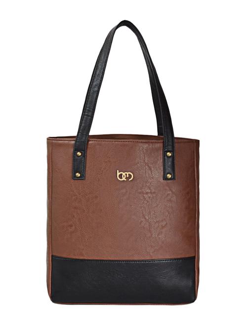 brown leatherette tote - 10655340 - Very Small Image - 1