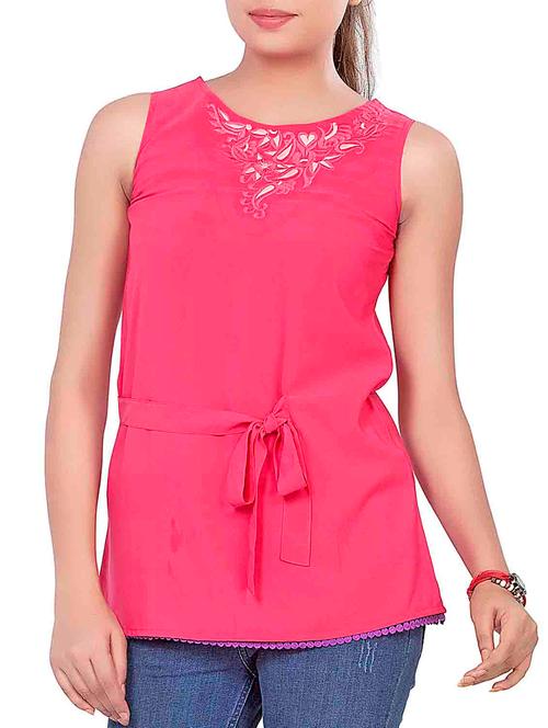 pink georgette shirt - 10656303 - Very Small Image - 1