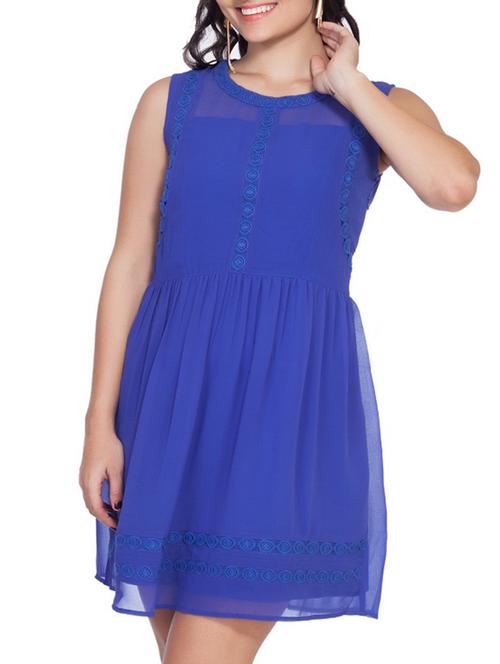 voilet georgette dress - 10656364 - Very Small Image - 1