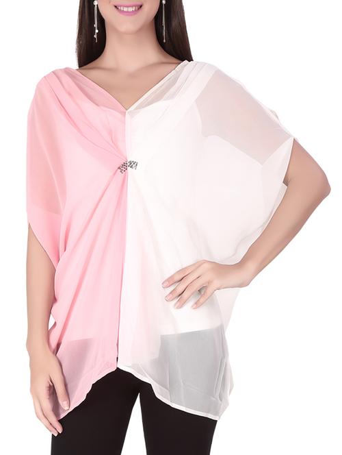 color block slit sleeved tunic - 10656388 - Very Small Image - 1