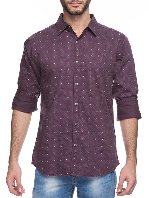 red silk blend casual shirt - 10658775 - Very Small Image - 1