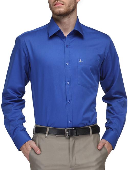 blue cotton formal shirt - 10662968 - Very Small Image - 1