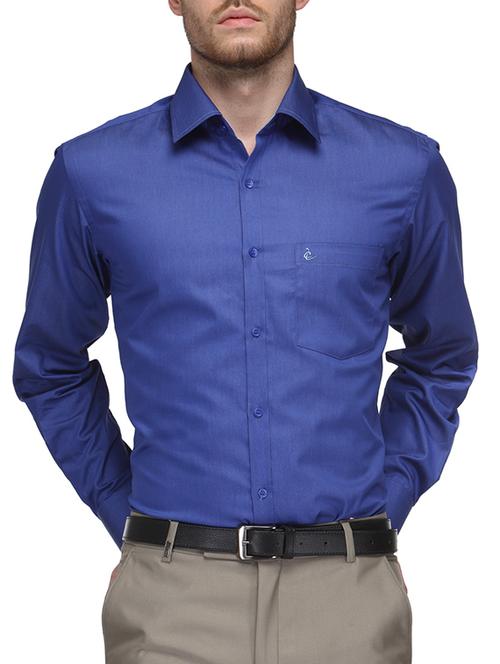 blue cotton formal shirt - 10662971 - Very Small Image - 1