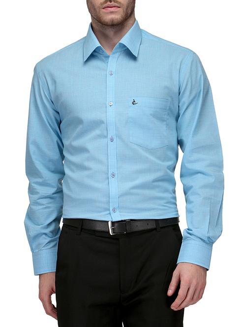 blue cotton formal shirt - 10662979 - Very Small Image - 1