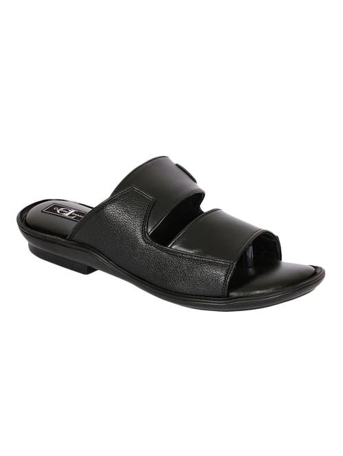 black synthetic slippers, flip flops & sliders - 10669201 - Very Small Image - 1