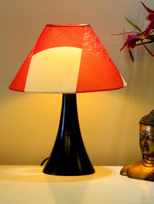 multicolored metal and fabric table lamp - 1067085 - Very Small Image - 1