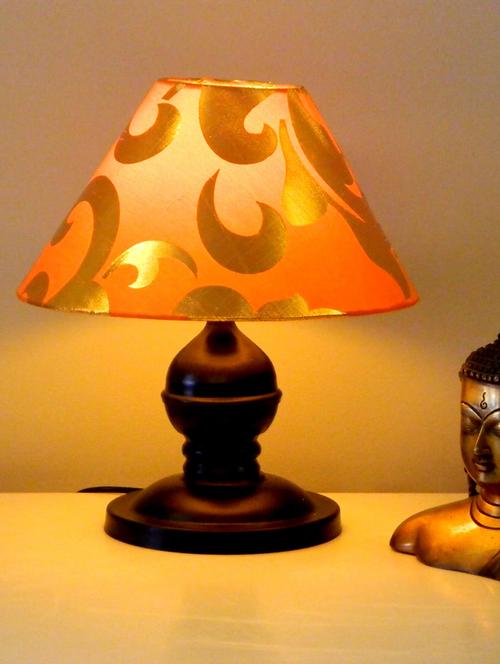 multicolored metal and fabric table lamp - 1067107 - Very Small Image - 1