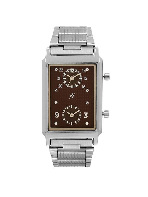 yepme froke men's watch - brown/silver - 10672029 - Very Small Image - 1