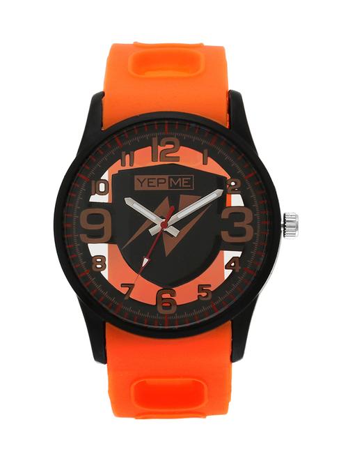 yepme men's transparent analog watch - black/orange - 10672274 - Very Small Image - 1