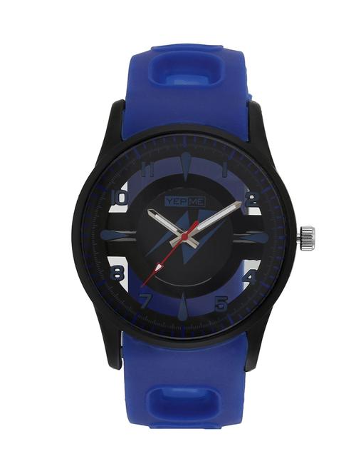 yepme men's transparent analog watch - black/blue - 10672278 - Very Small Image - 1