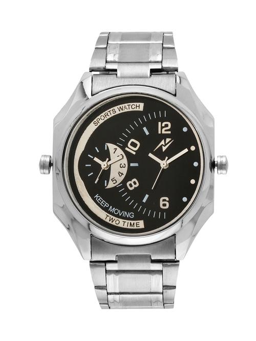 yepme men's dual movement watch - black/silver - 10672340 - Very Small Image - 1