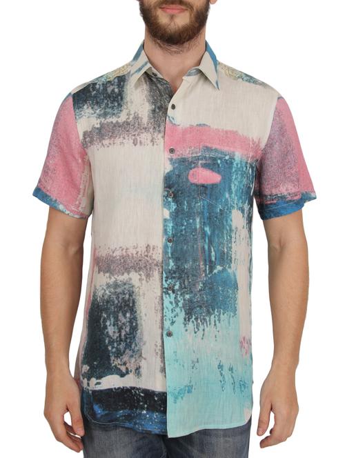 printed cotton casual shirt - 10681725 - Very Small Image - 1