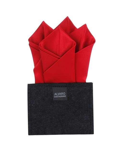 maroon polyester pocket square - 10682948 - Very Small Image - 1