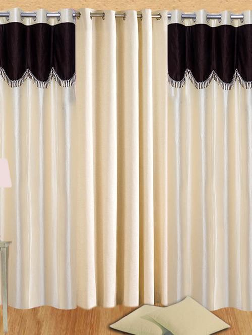 handloom hub 4u with plain door curtains(set of 3) - 10686207 - Very Small Image - 1