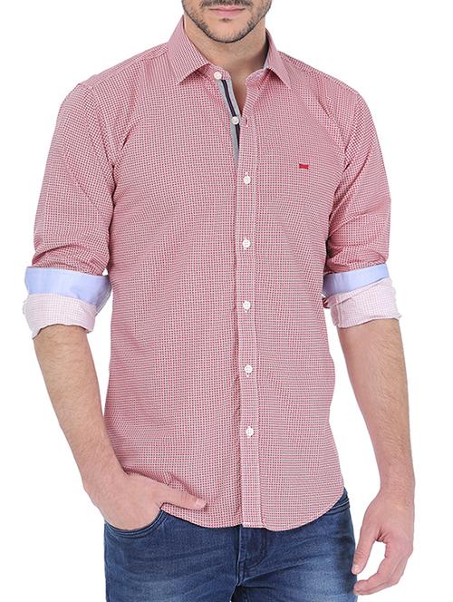red cotton casual shirt - 10689652 - Very Small Image - 1