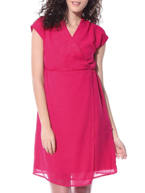 pink georgette dress - 10694126 - Very Small Image - 1