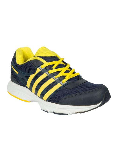 navy, yellow mesh sport shoes - 10695816 - Very Small Image - 1