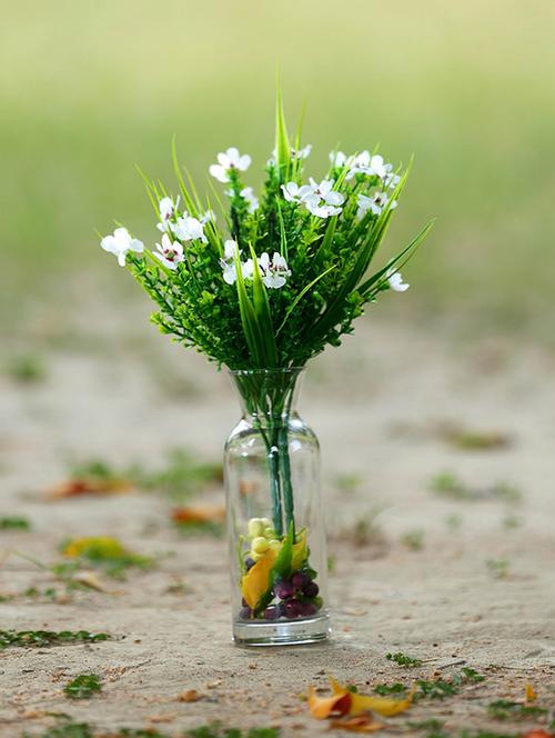 White Assorted Faux Flower Filler (12 inch, Pack of 2) - 10696051 - Very Small Image - 1