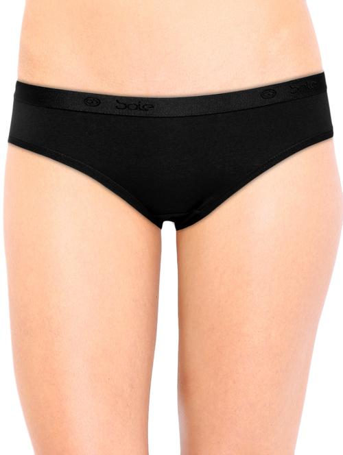 black cotton spandex bikini panty - 10698941 - Very Small Image - 1