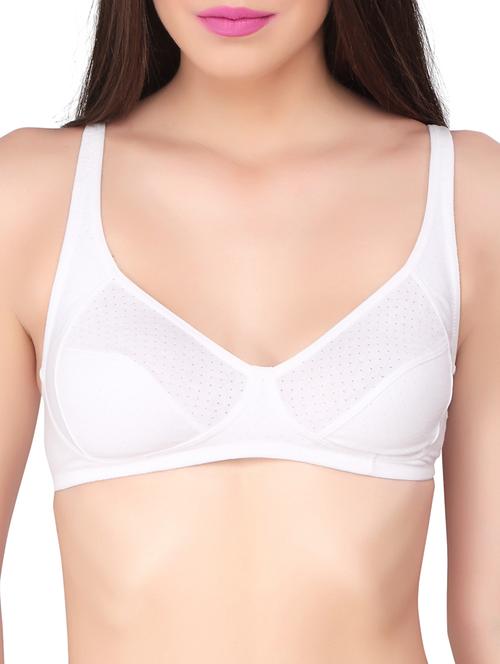 white cotton regular bra - 10699010 - Very Small Image - 1