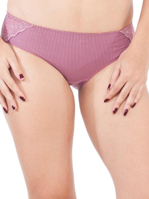 lace detail striped hipster panty - 10699104 - Very Small Image - 1