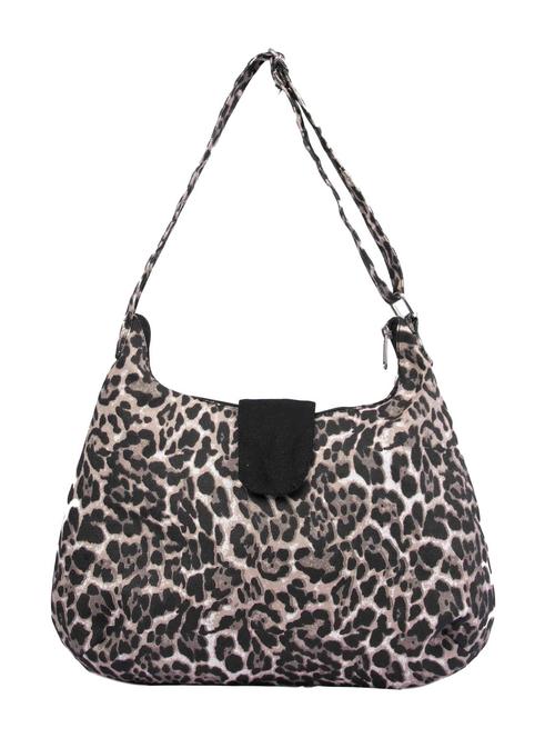 black canvas printed sling bag - 10701197 - Very Small Image - 1