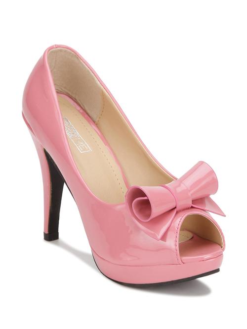 pink leatherette pumps - 10706147 - Very Small Image - 1