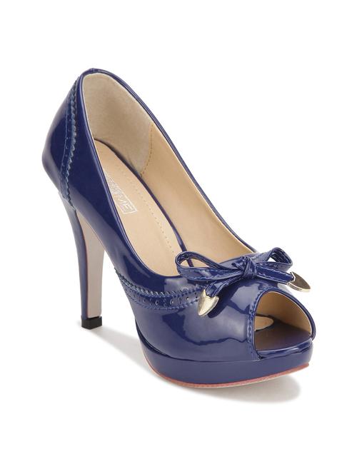 navy blue leatherette sandals - 10706159 - Very Small Image - 1