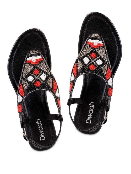 Beaded toe separator sling back sandals - 1070685 - Very Small Image - 1