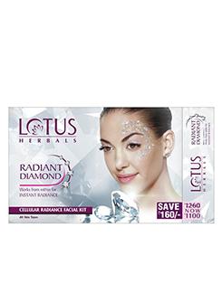 lotus herbals radiant diamond cellular radiance 4 facial kit kit - 10707041 - Very Small Image - 1