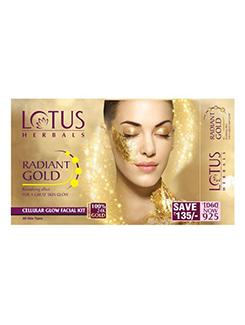 lotus herbals radiant gold cellular glow facial kit  - 10707042 - Very Small Image - 1