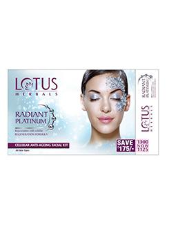 lotus herbals radiant platinum cellular anti ageing facial kit - 10707044 - Very Small Image - 1