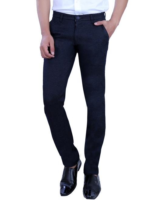 navy blue cotton chinos - 10707677 - Very Small Image - 1