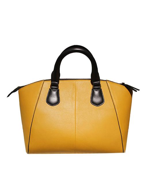 yellow leather handbag - 10707920 - Very Small Image - 1