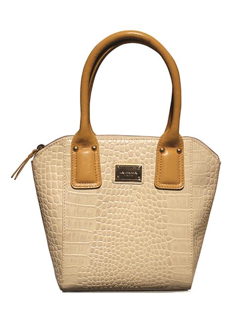 beige leather handbag - 10707930 - Very Small Image - 1