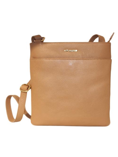 beige leather sling bag - 10707949 - Very Small Image - 1