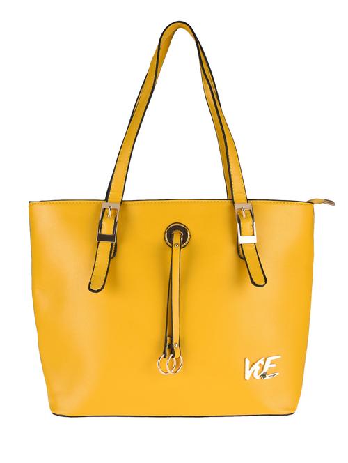 yellow leatherette handbag - 10709149 - Very Small Image - 1