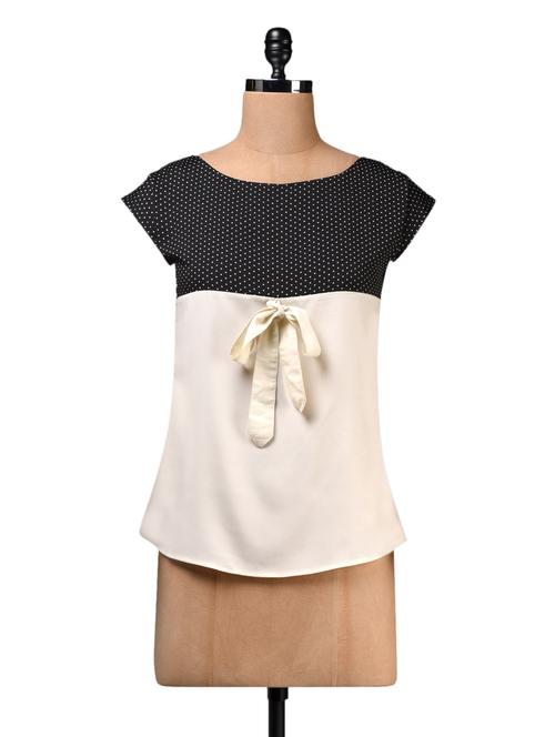 mega sleeves polycrepe top - 1070926 - Very Small Image - 1