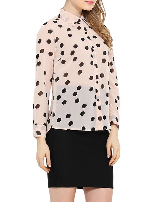 beige polyester shirt - 10709897 - Very Small Image - 1