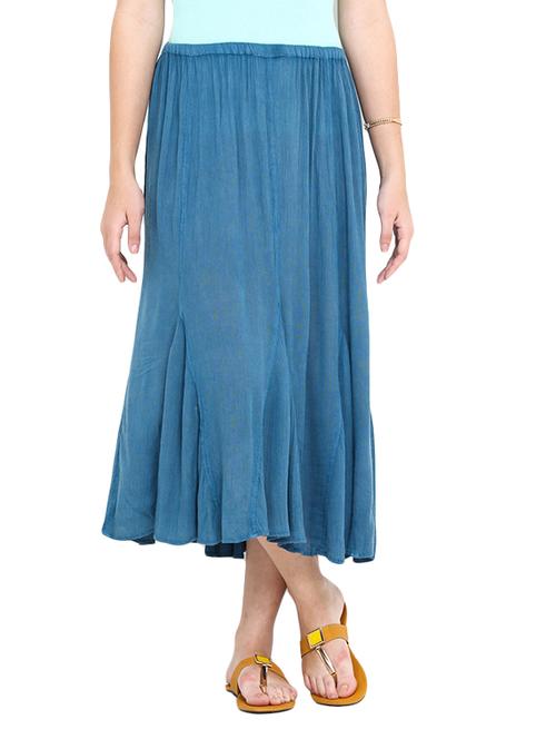 blue cotton skirts - 10709942 - Very Small Image - 1