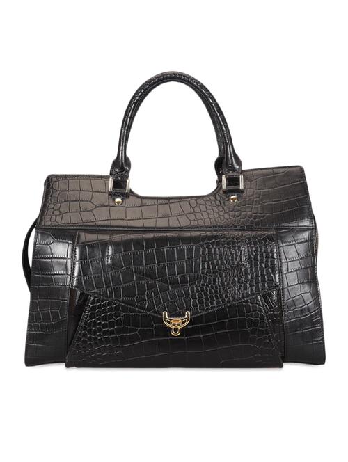 textured black leather handbag - 1071108 - Very Small Image - 1