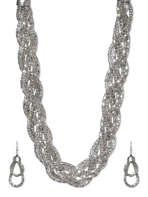 silver metal alloy necklace - 10711521 - Very Small Image - 1