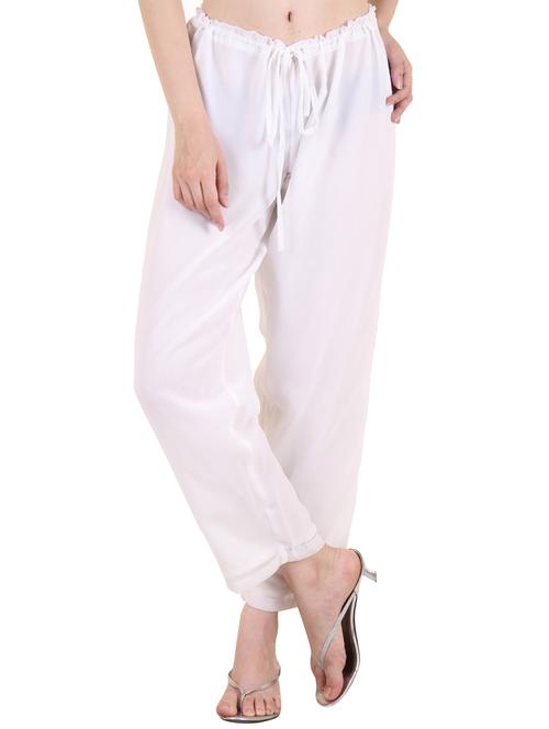 white cotton straight salwars - 10713559 - Very Small Image - 1