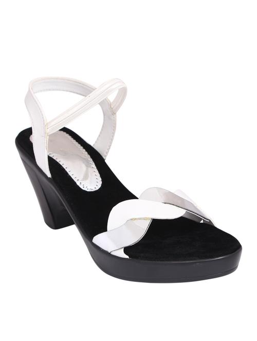 white faux leather sandal - 10720054 - Very Small Image - 1