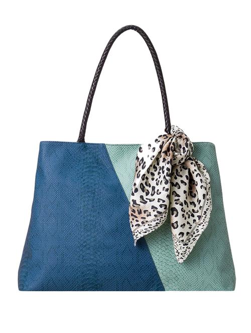 blue leather regular handbag - 10721430 - Very Small Image - 1