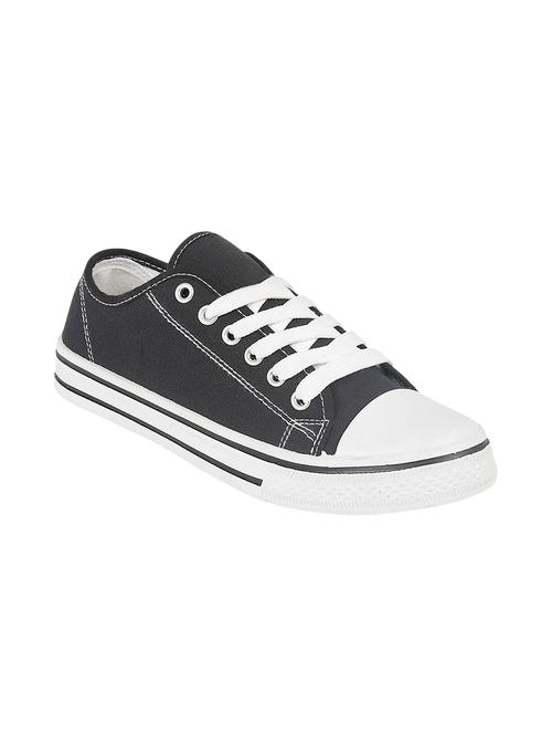 black leatherette sneakers - 10722458 - Very Small Image - 1