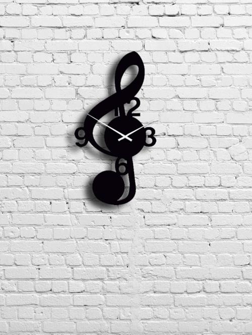 Black Music Wall Clock - 10724169 - Very Small Image - 1