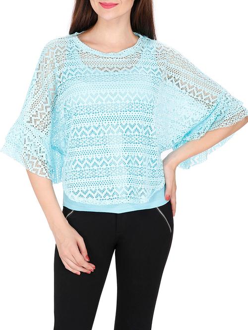 sky blue net top - 10724350 - Very Small Image - 1