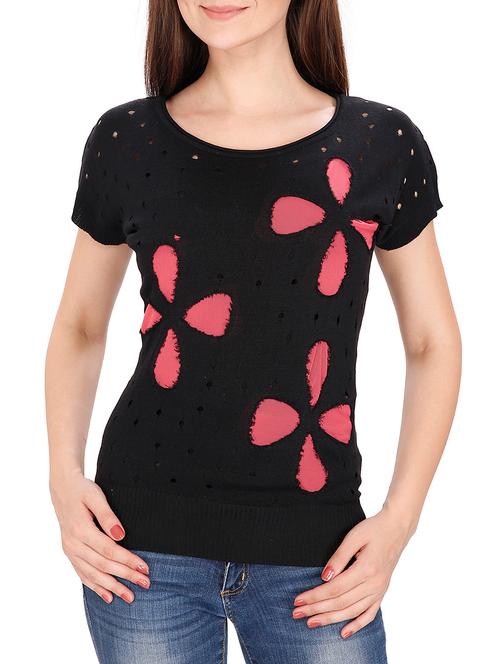 black poly cotton top - 10724354 - Very Small Image - 1