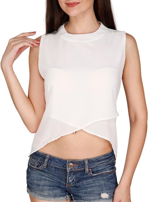 white georgette top - 10724383 - Very Small Image - 1